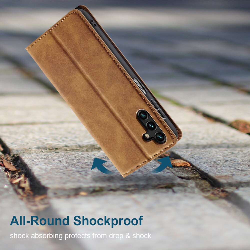 Luksusowe PU skórzane etui do Samsung Galaxy A53 A33 A13 5G A03S odwróć portfel Slot kart Anti-Knock ochrony torby telefon pokrywa Coque