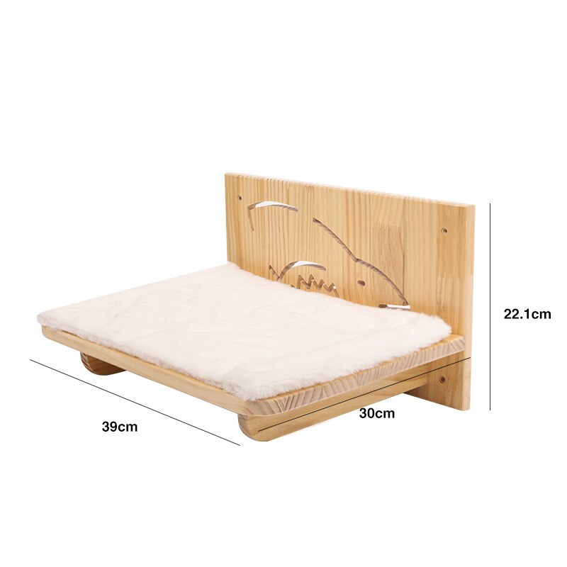 Solid Wood DIY Cat Climbing Frame Cat Wall Hanging Cat Nest Grab Column Cat Hammock Stair Room Cat Hanging Ball Toy: E