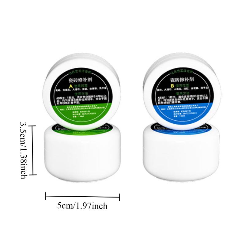 Ceramic Repair Paste A+B Tub Tile Shower Repair Kit Multipurpose Porcelain Repair For Crack Chip Ceramic Caulk Repair Paste Set