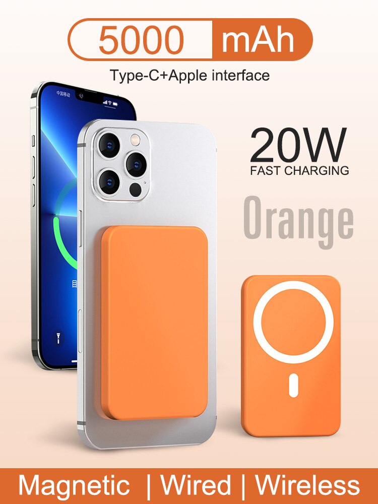 10000mAh Portable Magnetic Wireless Power Bank 15W Fast Charger For iPhone 12 13 Pro Max Mobile Phone External Battery