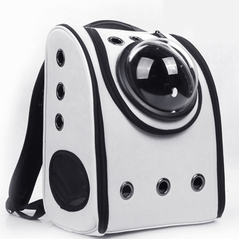 Gato mochila transportadora grande bolha astronauta espaço cápsula respirável transporte para animais de estimação coelho saco transparente com janela: white