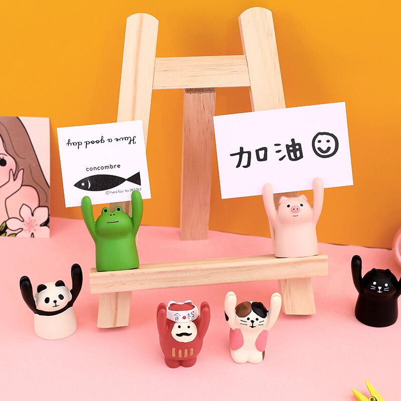 Sharkbang Kawaii świnia żaba zdjęcia zwierząt notatka klips robić kartek uchwyt biurko etykieta z imieniem ślub sprzyja karteczka z miejscem klips robić kartek uwaga stojak uchwyt