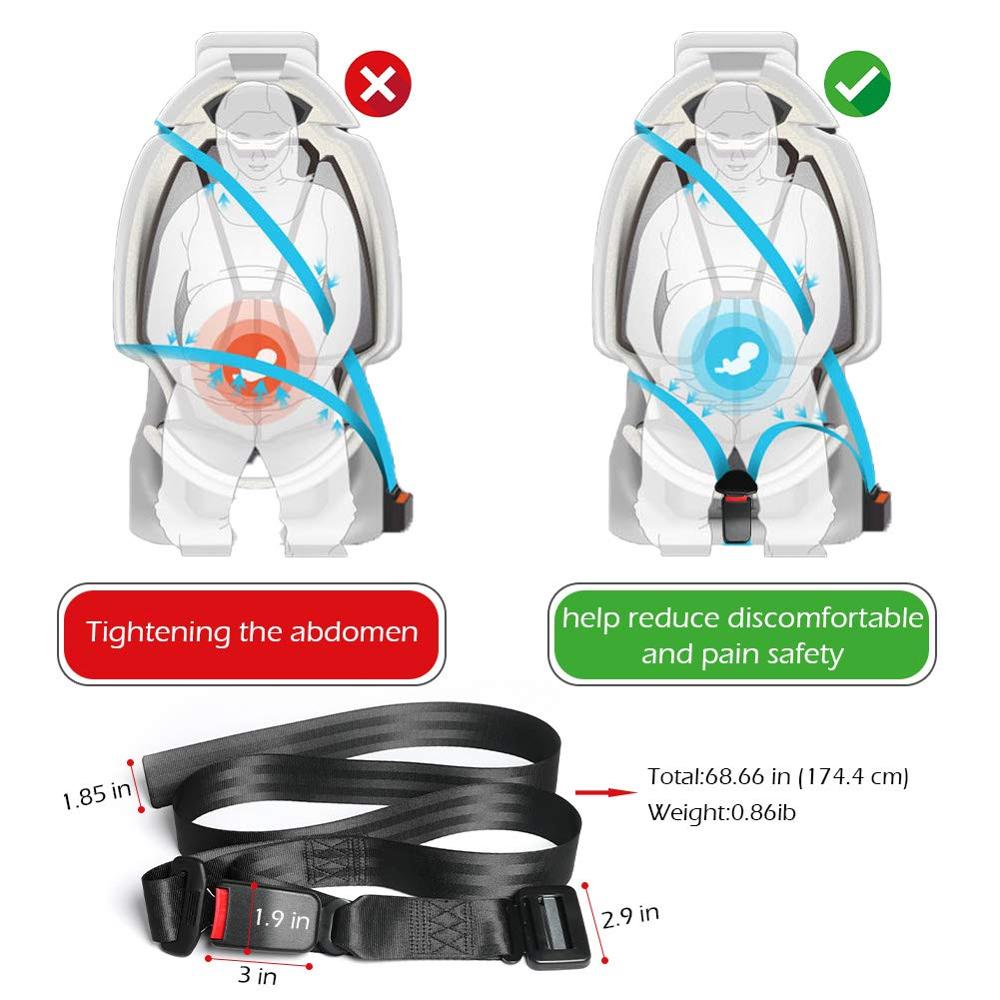 Ajustador de cinturón de seguridad para embarazo, comodidad y seguridad para mamás de maternidad vientre, protege al bebé recién nacido, mujer embarazada conducir mamá