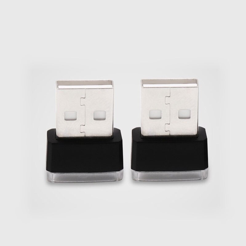 2 stk bil usb lille lys ledet atmosfære lampe modificeret belysning indretning til tesla model 3 x s bil tilbehør