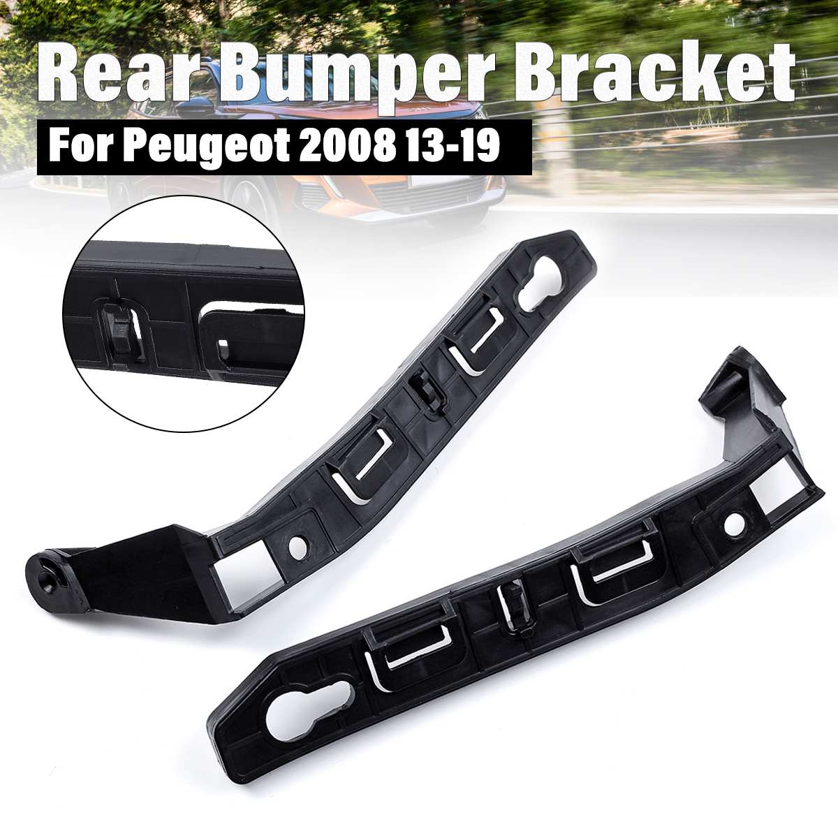 2 stuks bumpergeleider linksachter rechtsachter bumperbeugel 1610116580 9806739380 voor peugeot -