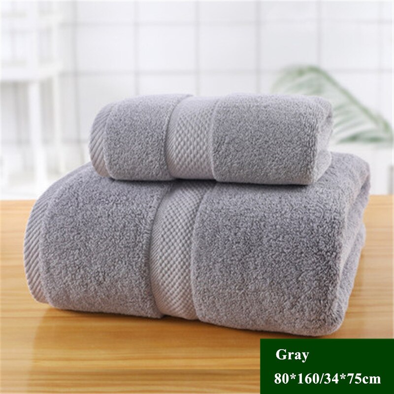 Large Bath Towels For Adults 80*160 cm 850g 100% Cotton Luxury Beach Towel Bathroom Sauna Cover Sheet Towel: Gray3