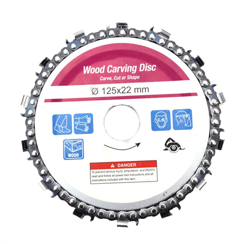 5 Inch Grinder Chain Disc 22Mm 14 Teeth Wood Carving Disc For Woodworking Chain Plate