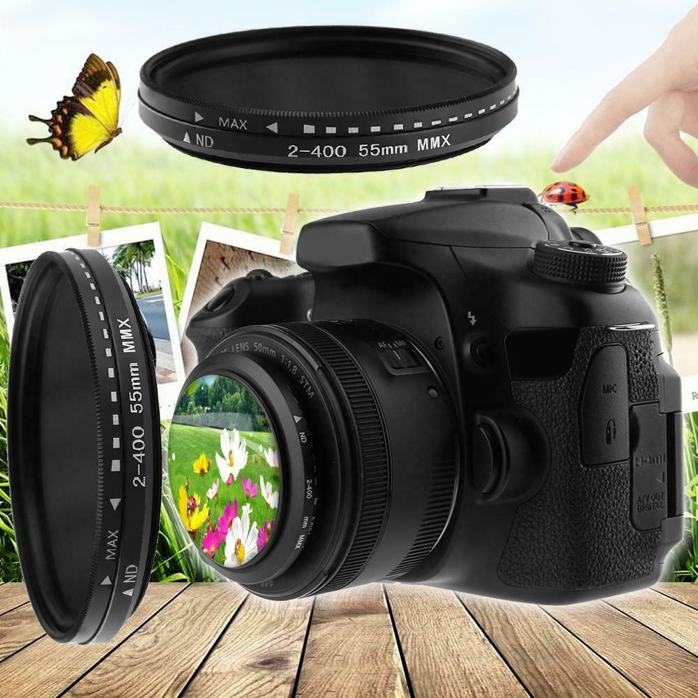 Filtre pour appareil photo reflex numérique, variateur, filtre ND Variable, densité neutre réglable ND2 à ND400 pour objectif d'appareil photo 37-82mm