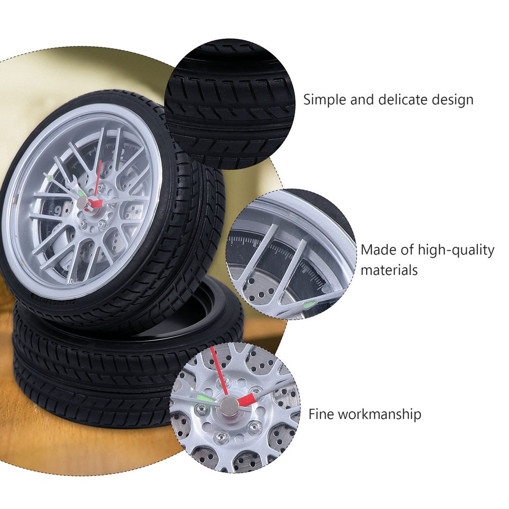 Tire Alarm Clock Decorative Clock Bedside Clock Tyre Clock