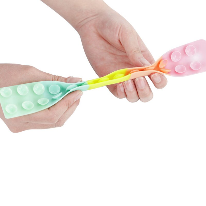 Zuignap Vierkante Pat Pat Siliconen Sheet Squidopop Fidger Speelgoed Kinderen Stress Relief Squeeze Speelgoed Antistress Zachte Squishy Speelgoed