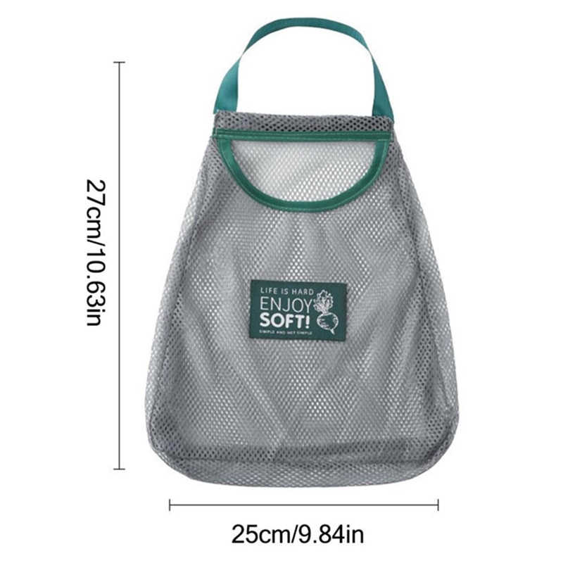 Eco friendly Mesh Bags Vegetable Fruit Bag Reusable Mesh Hanging Storage Bag Kitchen Bathroom Organizer Toy Sorting Bags