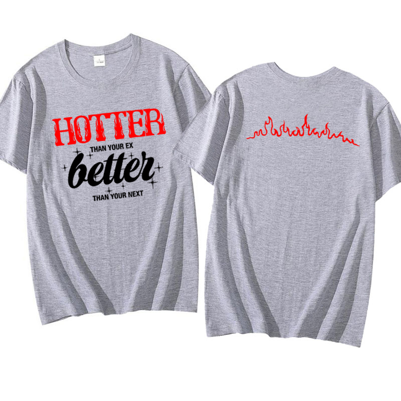 Plus que votre Ex t-shirt fille à manches courtes Kpop t-shirt Gaphic t-shirts vêtements coréens femmes haut de rue: XXXL / GRIS