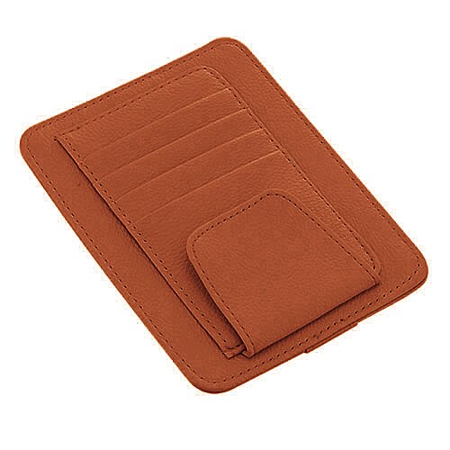 IKSNAIL wielofunkcyjny samochodowy organizer na dokumenty karty na osłonę przeciwsłoneczną uchwyt Oksford tkaniny samochodowe organizuj pudełko etui na karty okulary przeciwsłoneczne klip wyposażenie wnętrza samochodu: brązowy