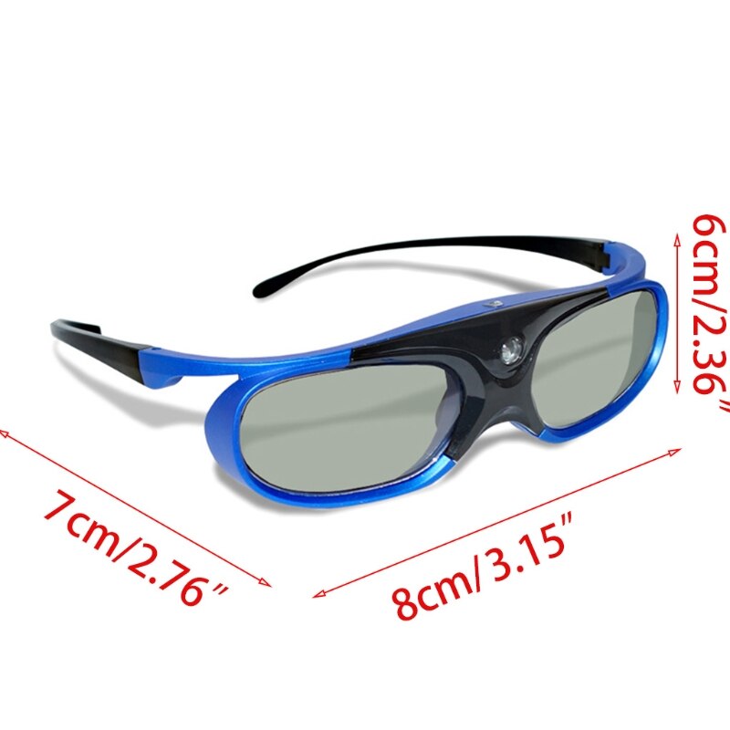 3d brillen, active shutter oplaadbaar 3d brillen geschikt voor moeren nec(blauw)