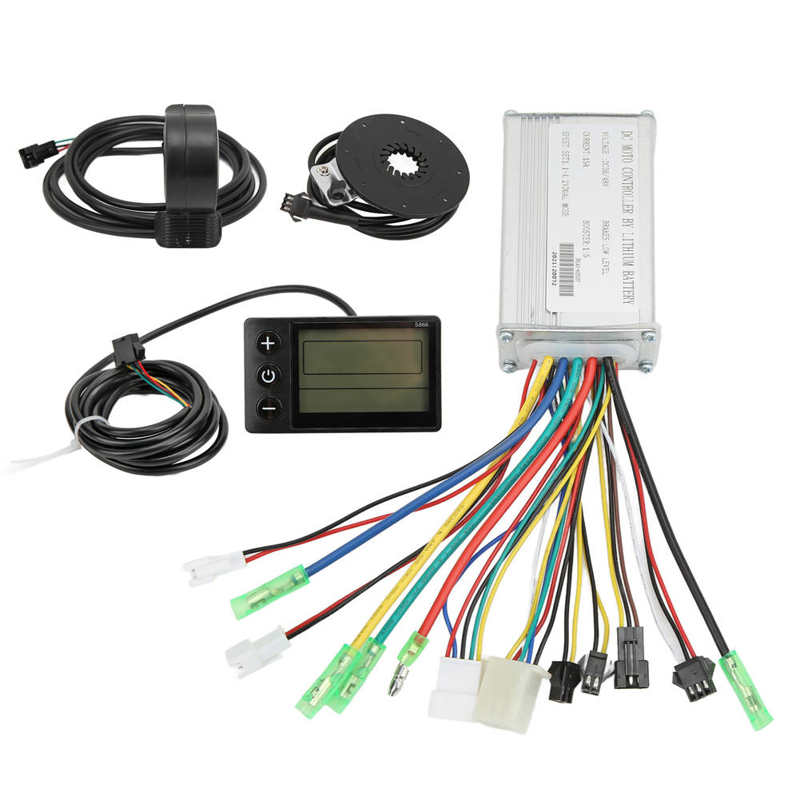 Electric Bicycle Modification Kit 15A Controller Kit Thermal Overload Protection for 250W Motor