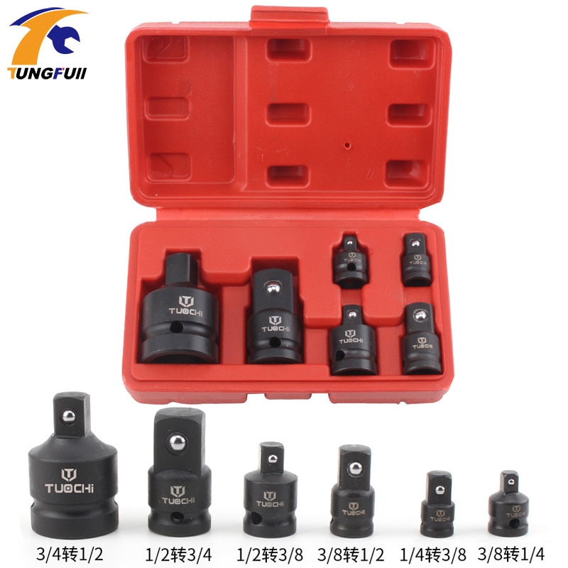1 sæt stikkontaktadapter 1/2 to 3/8 3/8 to 1/4 3/4 to 1/2 stikkontakt adapter adapter reducering til bilcykel garage reparationsværktøj