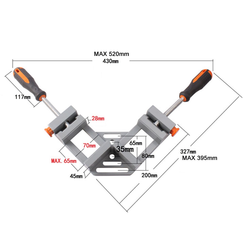 Woodworking Multifunction 90° Right Angle Clip Clamps Corner Holder Hand Tool Wooden Carpentry Clamps Corner Fixed Tool