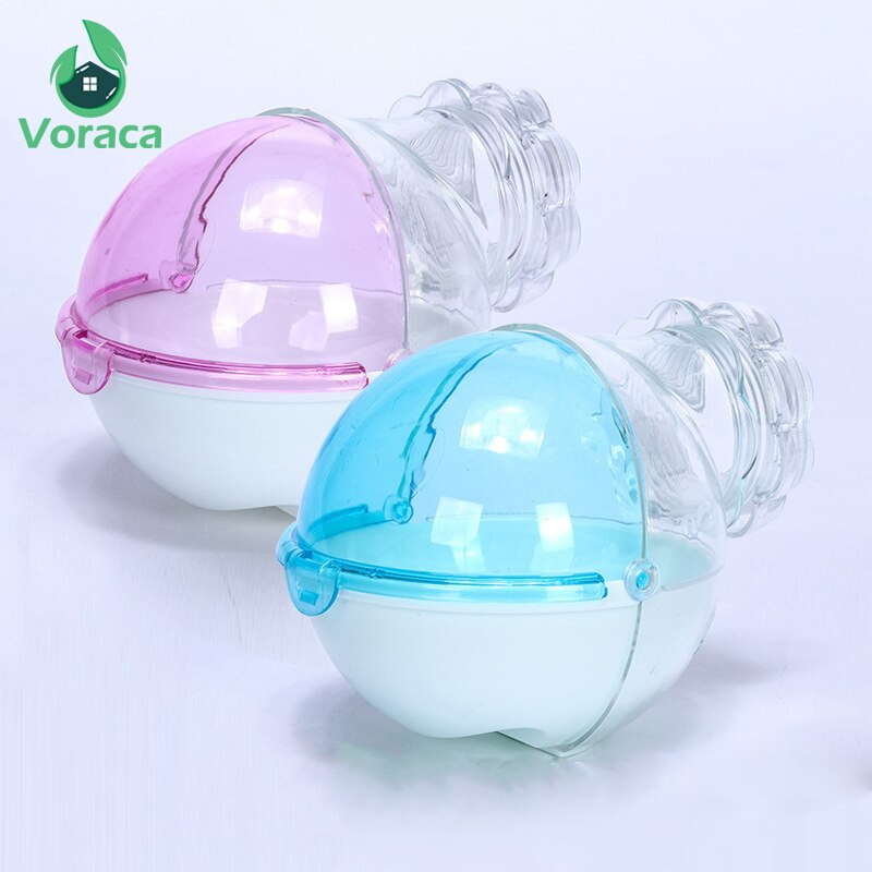 Bañera de hámster externa para baño, jaula de arena de baño, cama acrílica, ratón, Villa, mascotas pequeñas, caja de arena para baño, rosa y azul