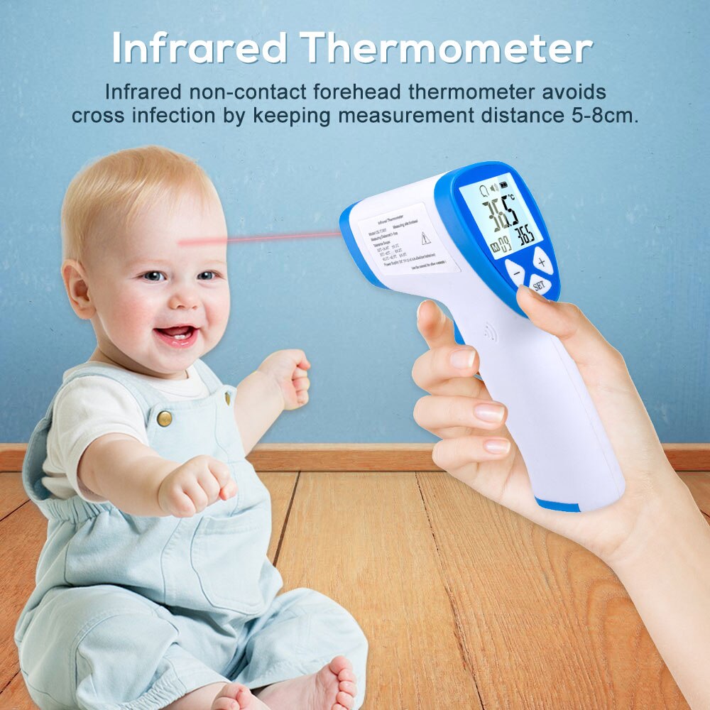 Infrared Thermometer Digital Non-Contact Ear Forehead Temperature Digital LCD Backlight Body termometro infrarrojo infravermelh