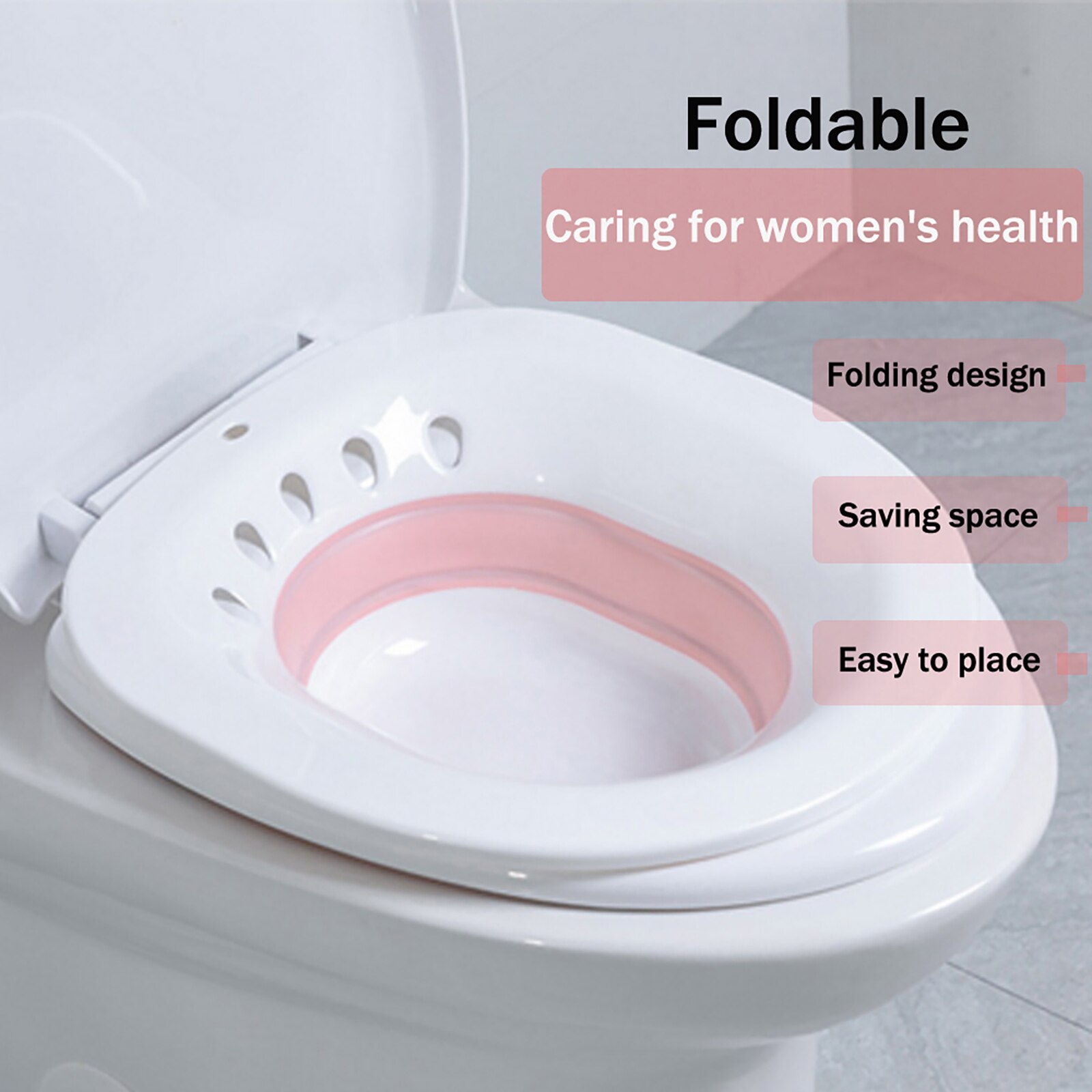 Lavabo plegable para bidé, asiento para ancianos, posparto, hemorroides, inodoro para pacientes, bañera de cadera, suministros de baño