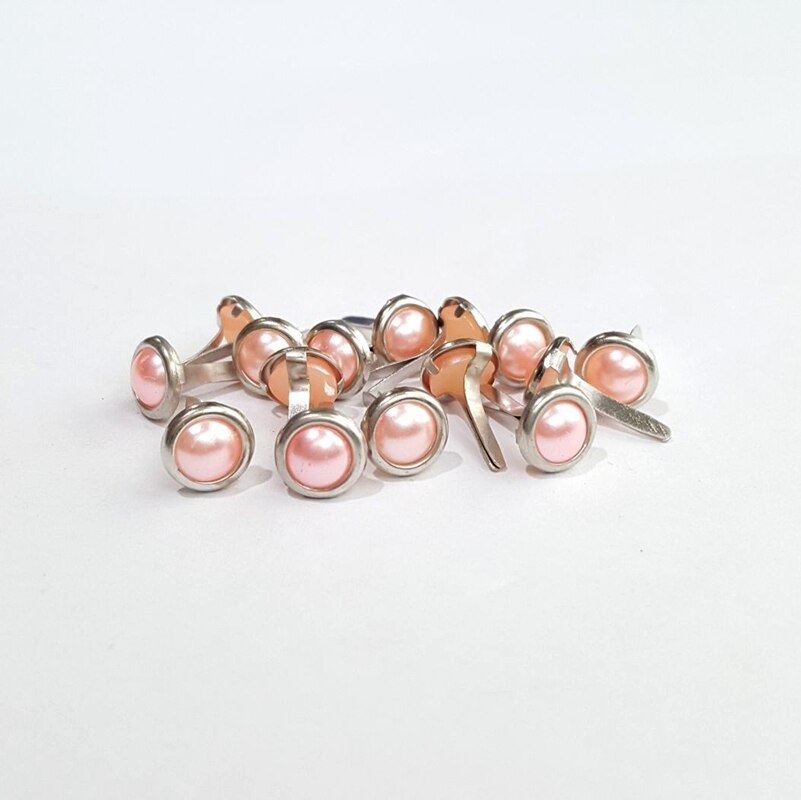 300pcs 8mm Mix Color Choose Pearl Brads for Scrapbooking Wedding Paper Crafts Invitation Cards Birthday Christmas Valentine DIY