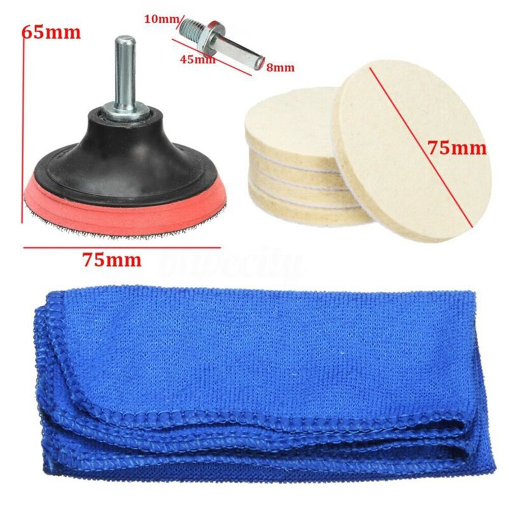 Auto Car Window Repair Tools Felt Polishing Pad Windscreen Scratch Repair Glass Polishing Kit DIY Windshield Repair Resin Kit