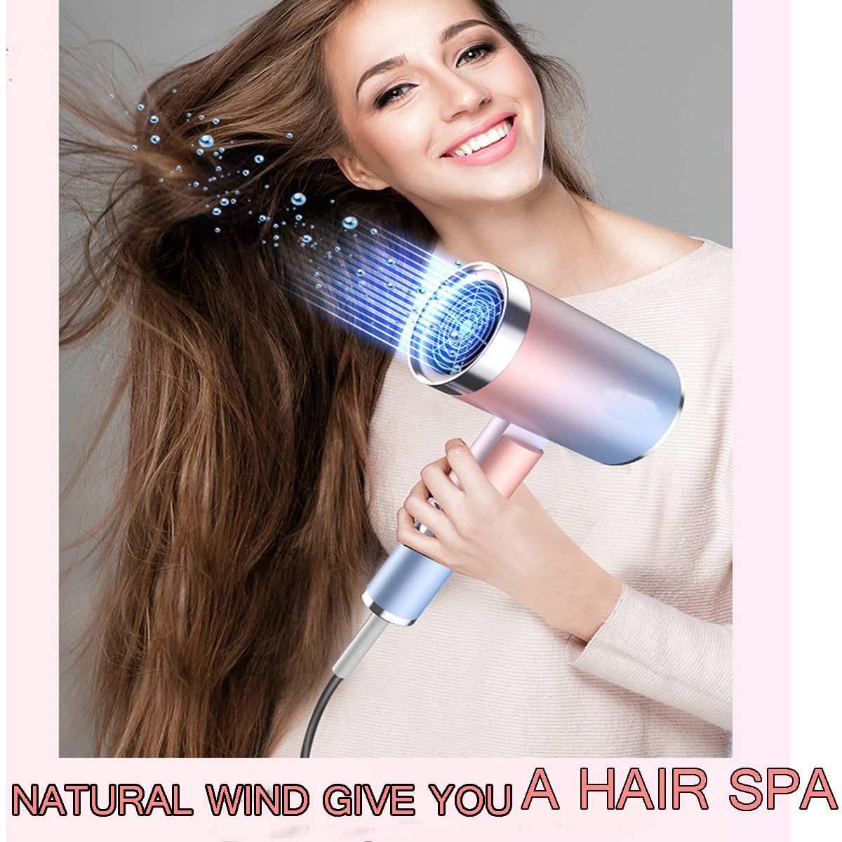Hair Dryer Salon Dryer Strong Wind &Cold Wind Air Water Ionic Hammer Blower Electric Hair Dryer 3000W 220V