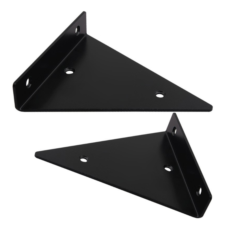 2 Pcs Metal Shelf Support Float Shelf Brackets for Bookcases Display Shelves: Black