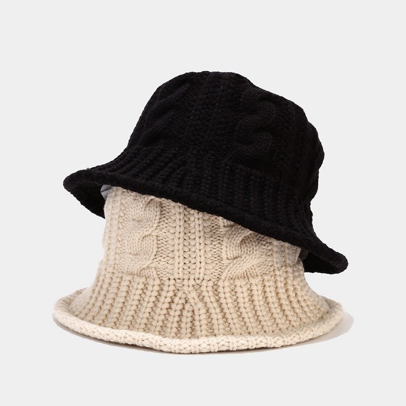 Vrouwen Herfst Winter Muts Warm Visser Hoed Panama Outdoor Hoofddeksels Bob Emmer Hoed Hand Gebreide Wol Hoeden voor Vrouwen
