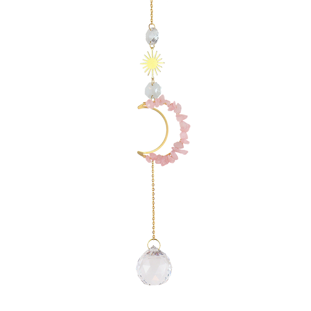 Big Crystals Wind Chime Prism Sun Catchers Handmade Jewellery Garden Hanging Dream Catcher Pendant Rainbow Chaser Ornament: 01