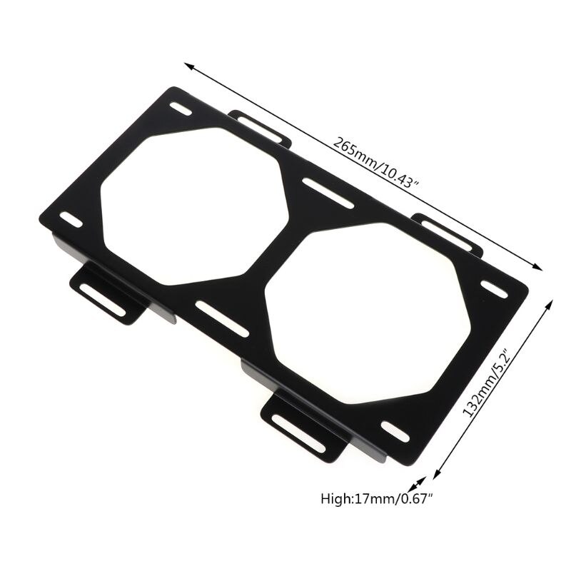 Staffa della ventola Del Radiatore 240 Staffa di Montaggio di Acqua di Raffreddamento per 12/14CM Supporto Del Ventilatore Astuccio Del computer Esterno Dissipatore di Calore gadget accessori: 6