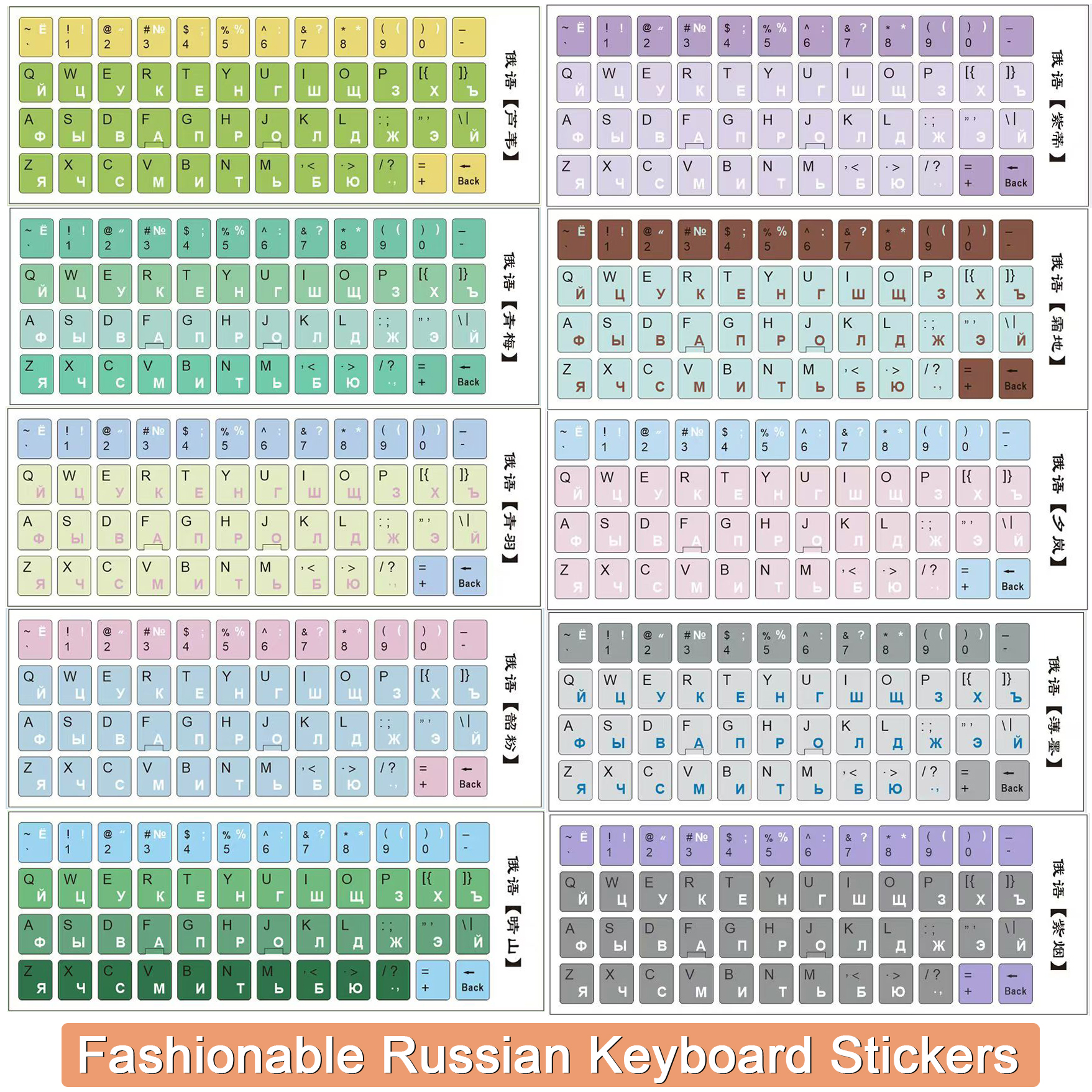 Russische Sprache Tastatur Layout Aufkleber Ersatz Aufkleber Russische Tastatur Abdeckung Haut PC Notizbuch Laptop DIY Deko Schlüssel Haut