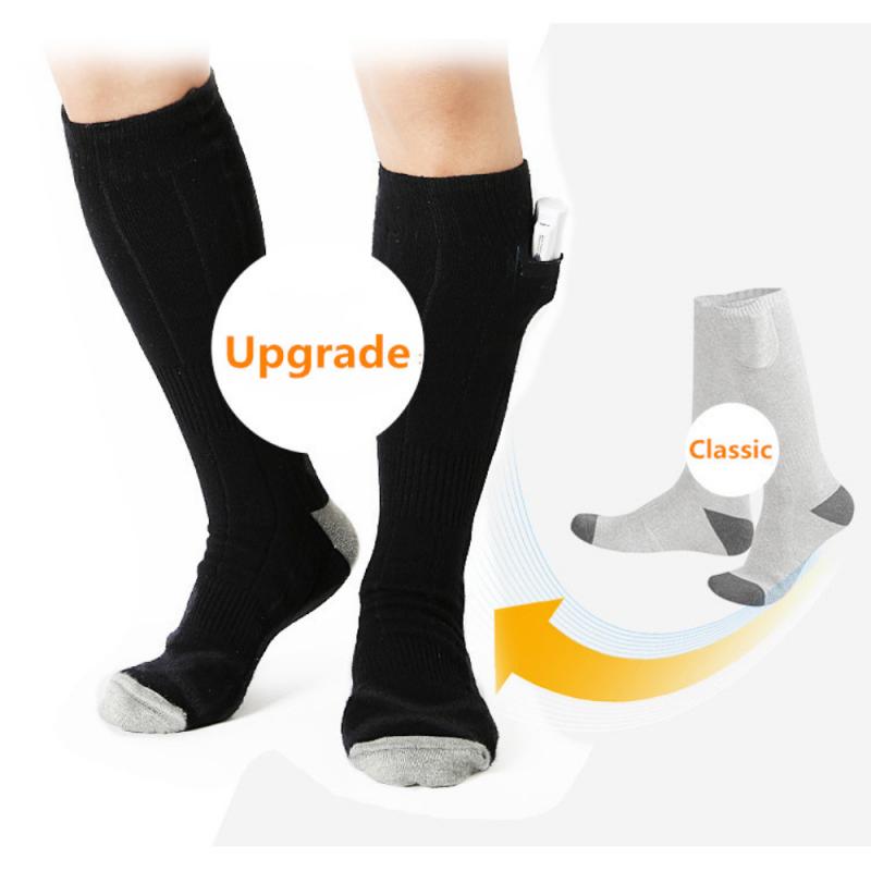 Elektrische Heizung Socken Erwachsene Männer Winter Warme Socken USB Ladung Heizung Socken draussen Sport Radfahren Socken Sportbekleidung