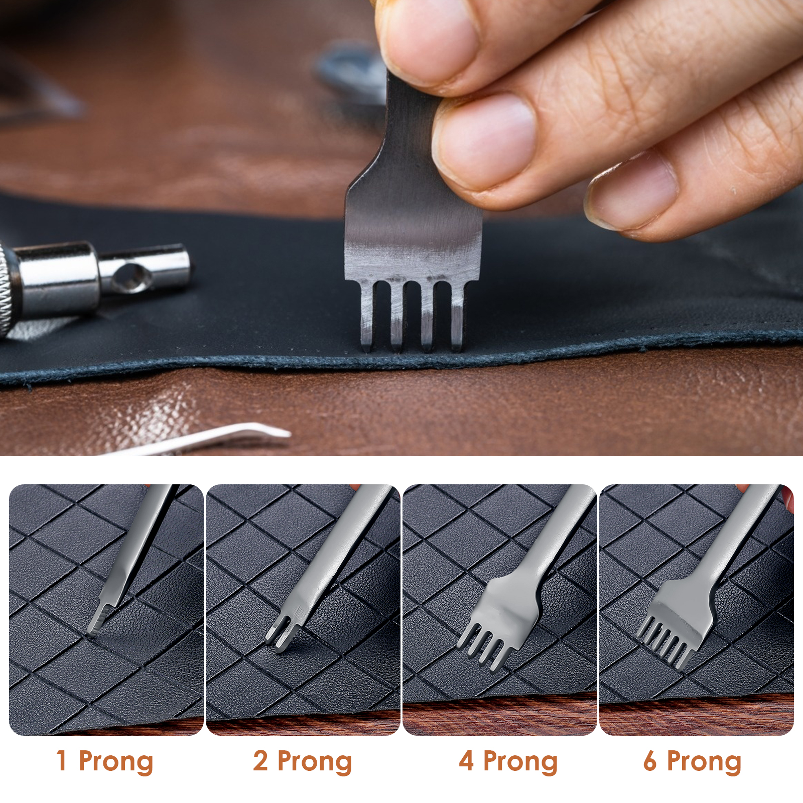 128 sztuk narzędzie skórzane zestaw, skórzane narzędzie robocze, narzędzia kaletnicze i materiały ze skóry tłoczenia narzędzia nity zestaw