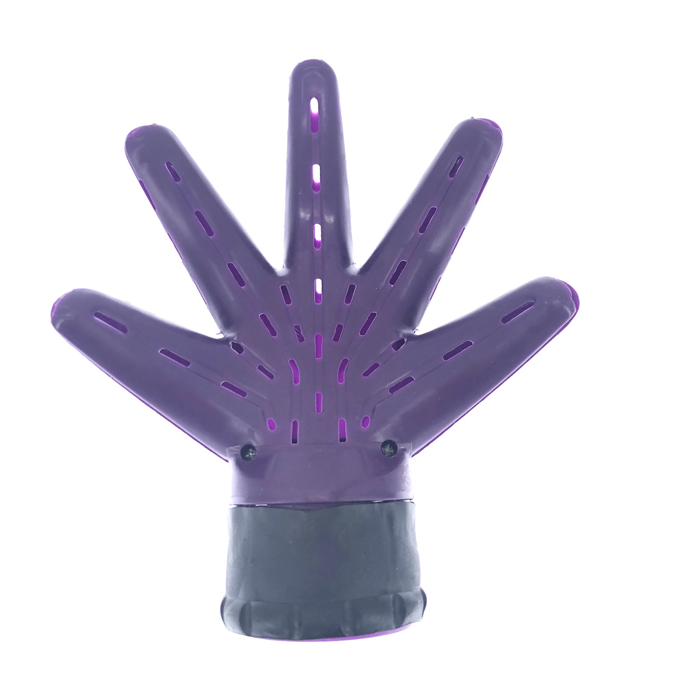 Hand Shape Plastic Hair Diffuser Hairdressing Salon Hairstyling Dryer Accessories For Curly Hair Create Fluffy Hair: Purple