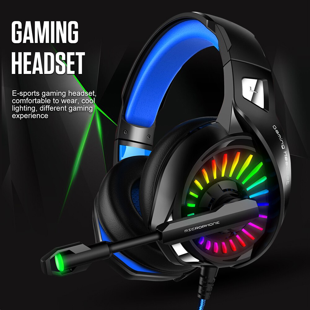PS4 Gaming Headphones 4D Stereo RGB Marquee Earphones Headset with Microphone for Xbox One/Laptop/Computer Tablet Gamer