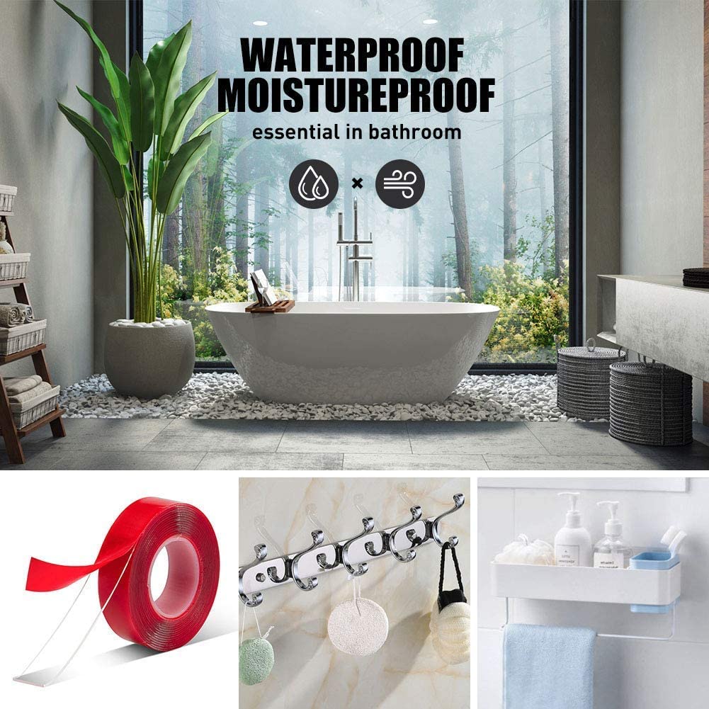 8/10/12/15/20/25/30/40mm Double Sided Adhesive Tape Acrylic Transparent No Traces Sticker for LED Strip Car Fixed Tablet Fixed