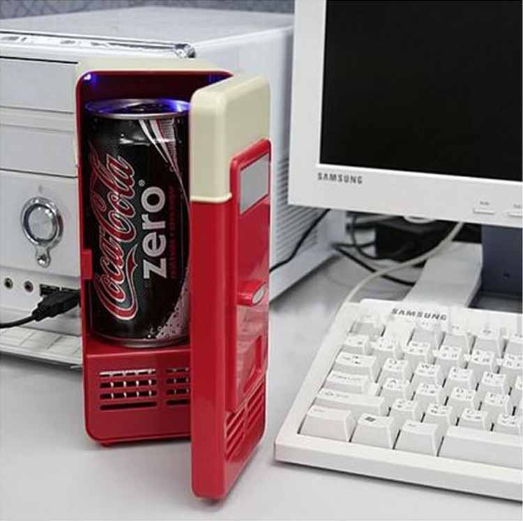 Mini USB Draagbare Kantoor Desktop Koelkast Studenten Slaapzaal Vriezer Dual Gebruik Auto Thuis Drankblikjes Cooler Warmer Koelkast