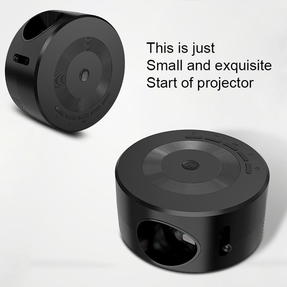 Novo mini casa micro projetor portátil suporte ao ar livre 1080p alto-falante embutido com fio mesma tela projetor de filme do telefone móvel