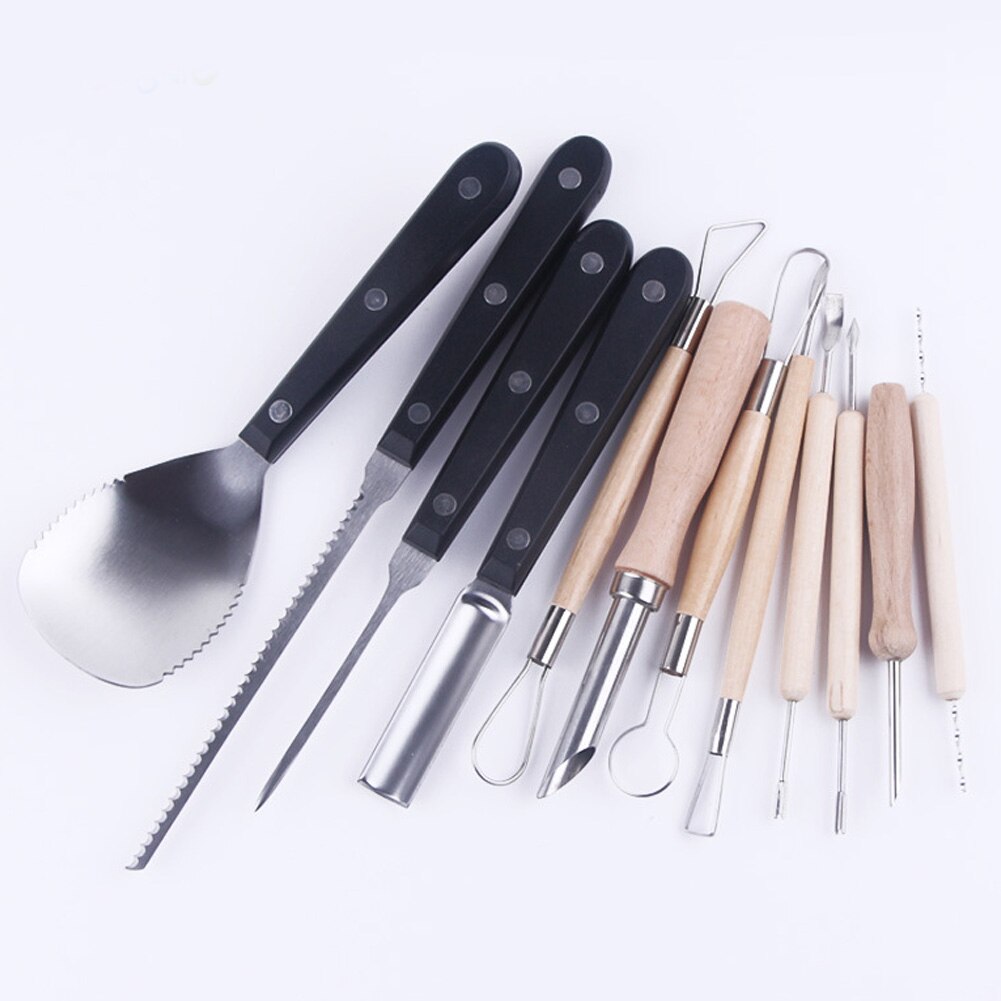 12 stk græskar udskæringsværktøj halloween græskar udskæringsskærer sæt gør det selv græskar dekoration skæreværktøj