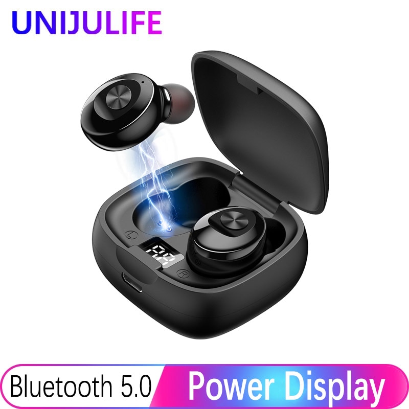 Echte Draadloze Oordopjes In-Ear Bluetooth 5.0 Koptelefoon Ruisonderdrukkende Handsfree Sport Hoofdtelefoon IPX5 Waterdicht Met Microfoon
