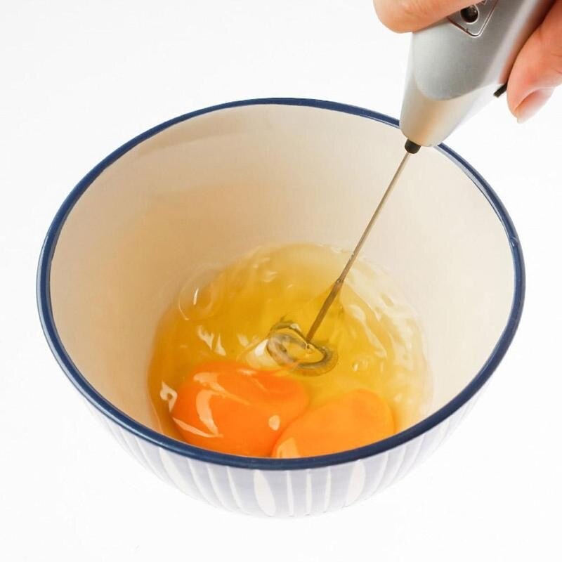 1pc Electric Mini Egg Beater Milk Coffee Whisk Mixer Mini Handheld Egg Beater Stirrer Household Kitchen Whisk Cooking Tool