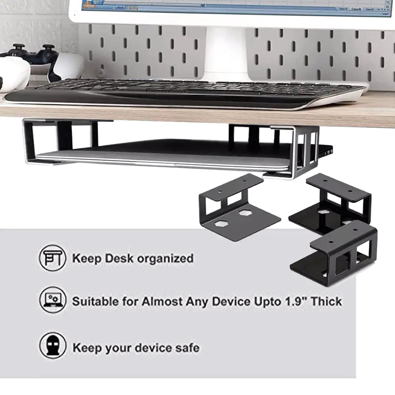 Onder Bureau Laptop Opbergbeugel Metalen Beschermhouder Met Schroeflaptopbevestiging: Default Title