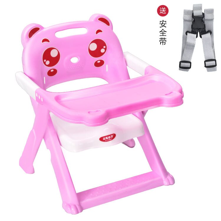 freundlicher esstisch stuhl faltbare multi-funktionale Baby esszimmer stuhl tragbare Kleinkind lernen zu essen hocker: Rosa Nein Räder