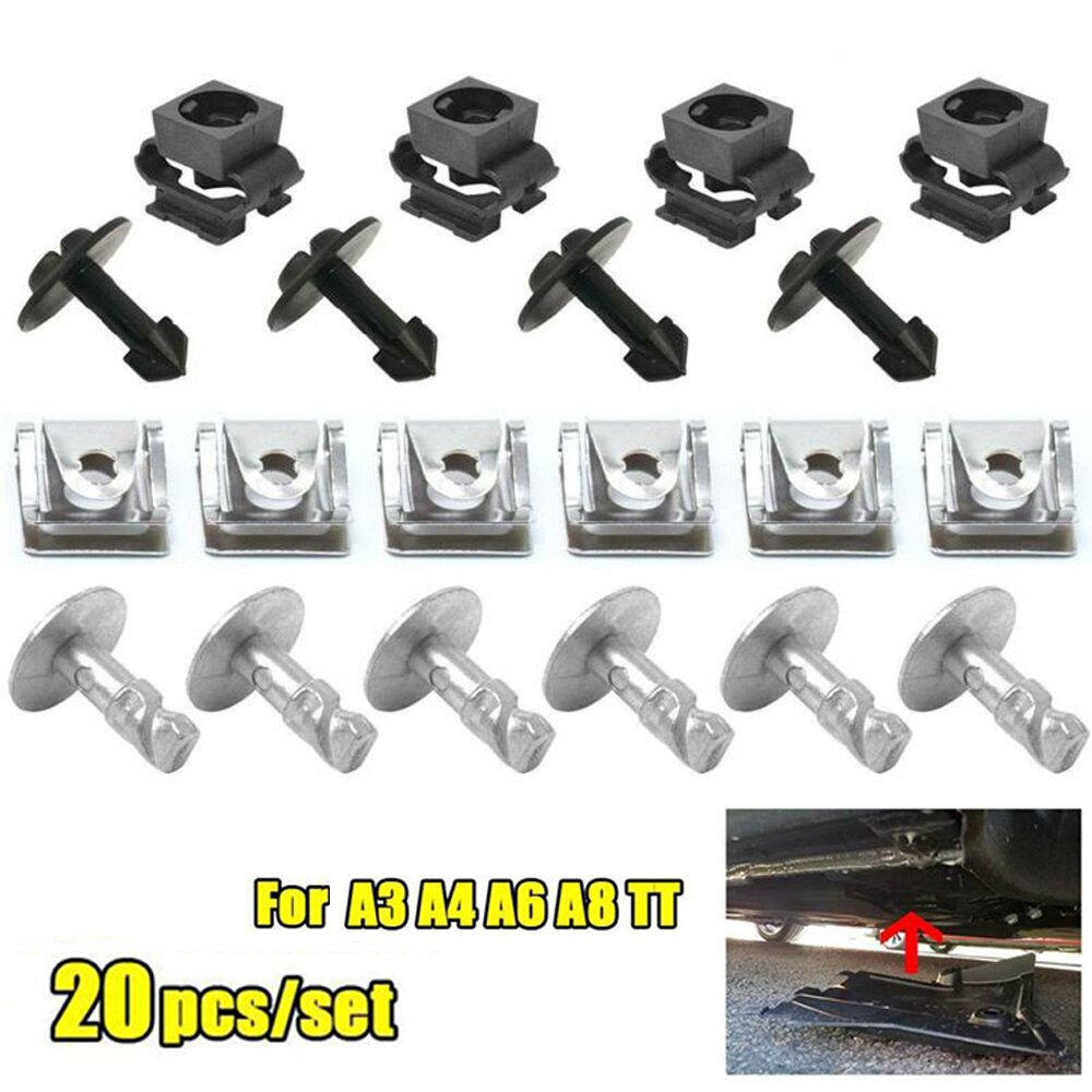 Engine Undertray Underbody Shield Clips Fastener Kit For A4 B6 A6 A8 TT Mk1 And