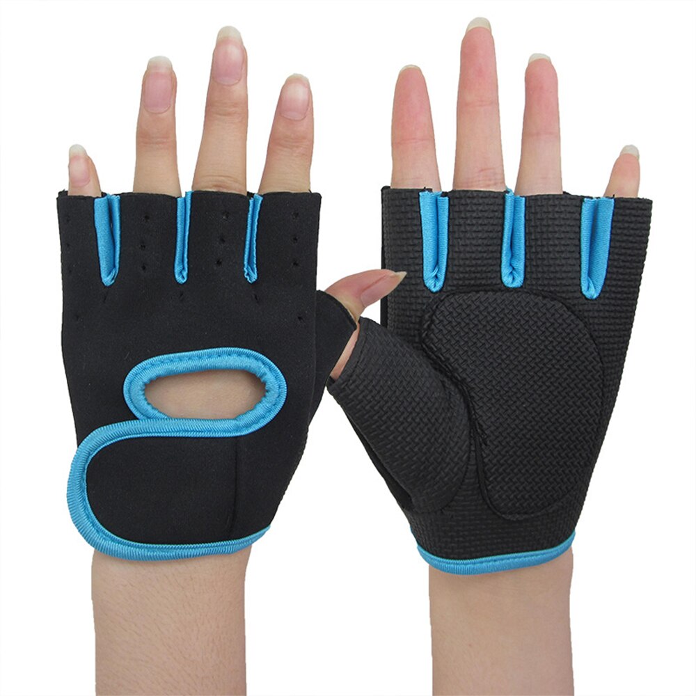 1 par masculino feminino ginásio metade dedo esportes fitness exercício luvas de pulso de treinamento anti-deslizamento resistência luvas de levantamento de peso novo
