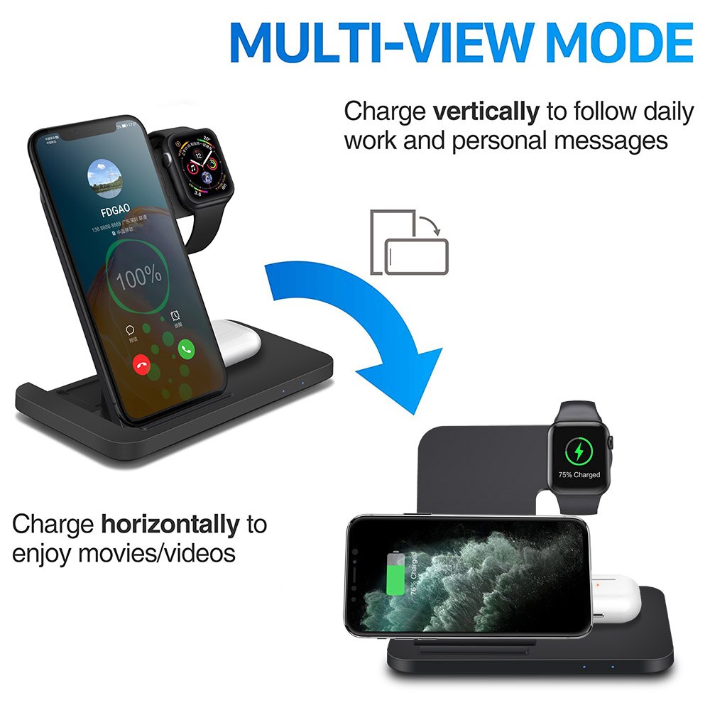 15W Qi Draadloze Oplader Voor Iphone 13 12 11 Xs Xr X 8 Samsung S20 S21 Snel Opladen Dock voor Apple Horloge 7 Se 6 5 3 Airpods Pro