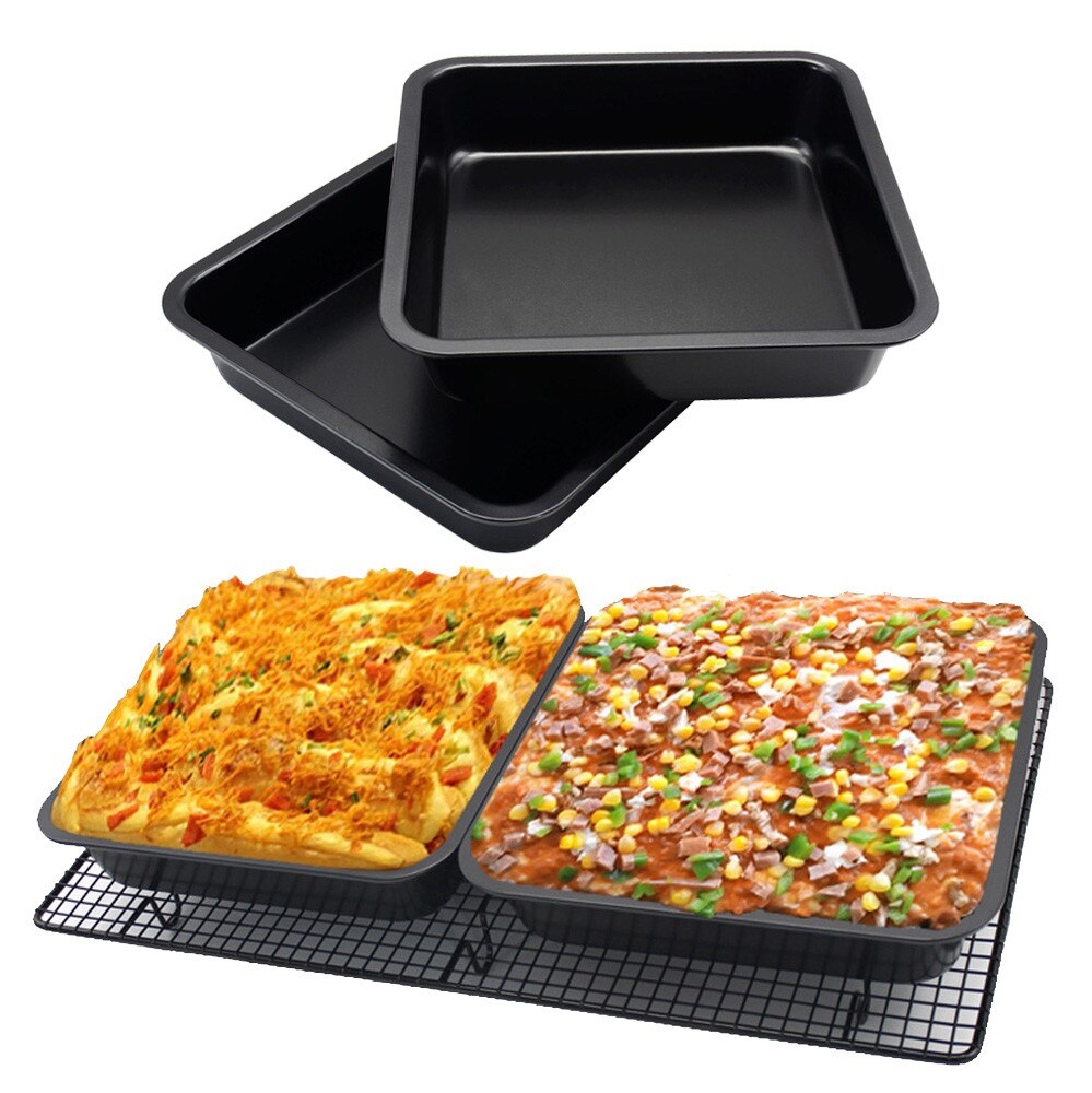 Mini Square Cake Pan 8 inch Cake Baking Pan Non-Stick Bakeware Baking Dishes Pastry Bakeware Baking Tray Oven Rolling #YL10