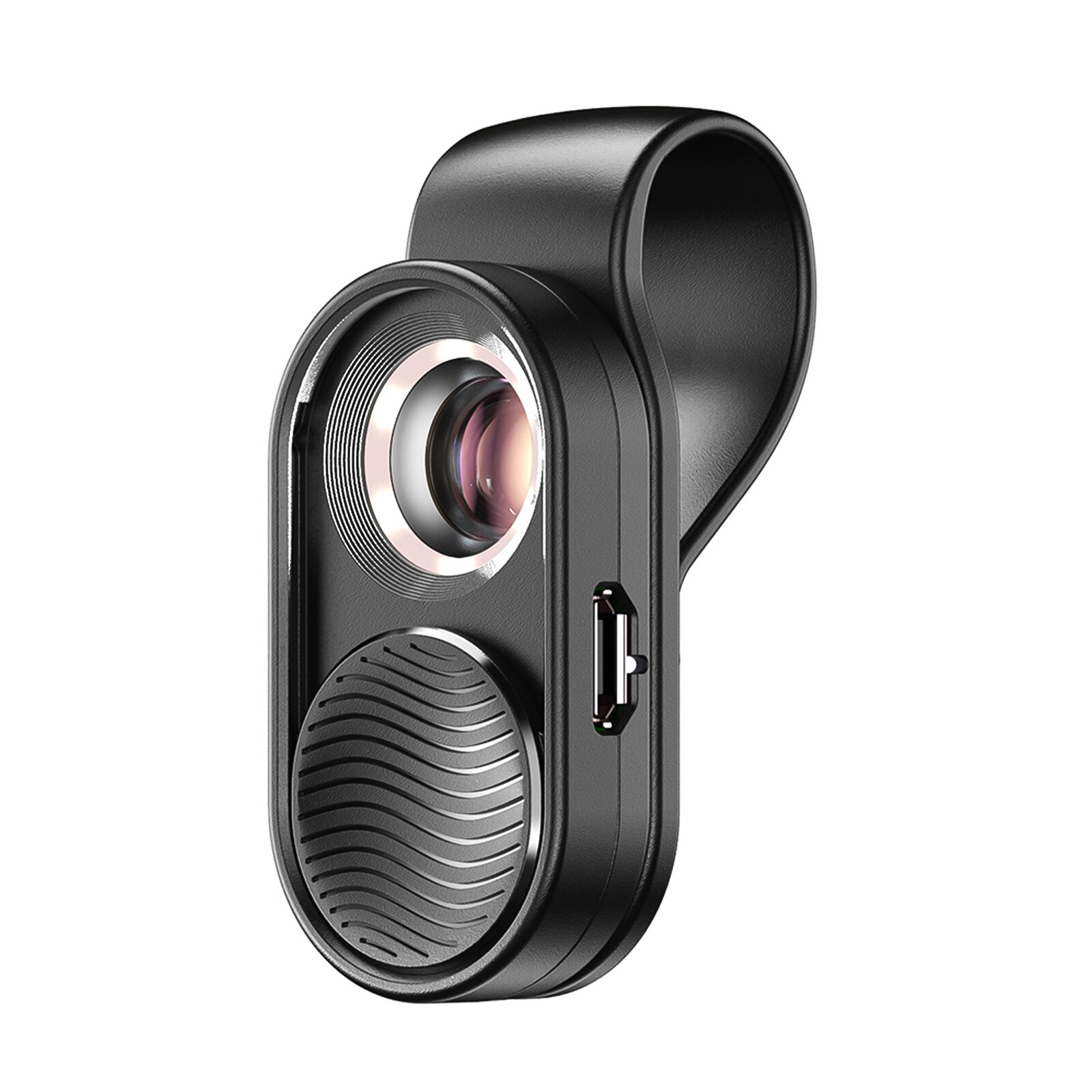APEXEL Mini Portable Smartphone Microscope 100X Magnification Built-in LED Light with Universal Clip