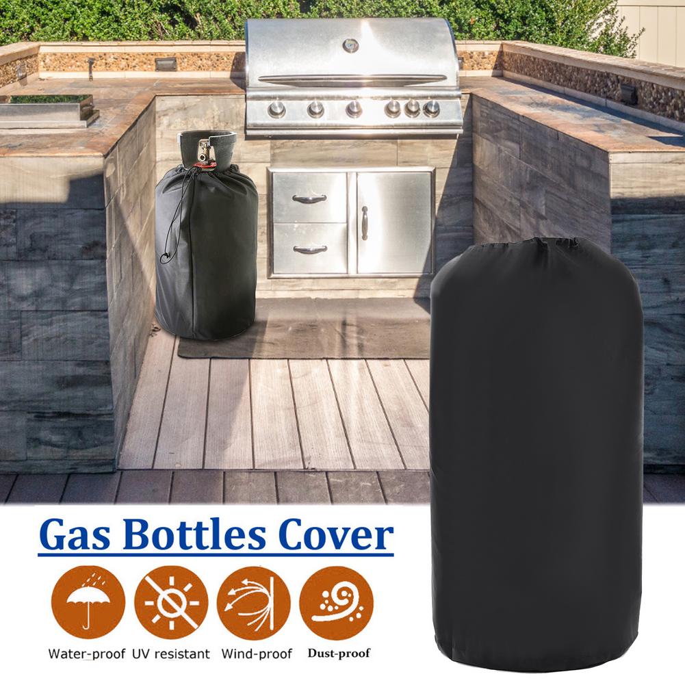 Waterproof Dark Black Cover Propane Tank Cover With Drawstrings Fits 20lb Tank Cylinder Gas Bottle Covers cozy